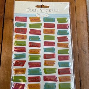 MARELLA Vibrant Dome Stickers - Red, Blue, Yellow, Green